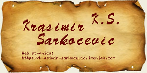 Krasimir Šarkoćević vizit kartica